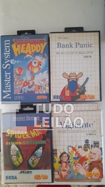 Lote 4 Jogos Raros Master System