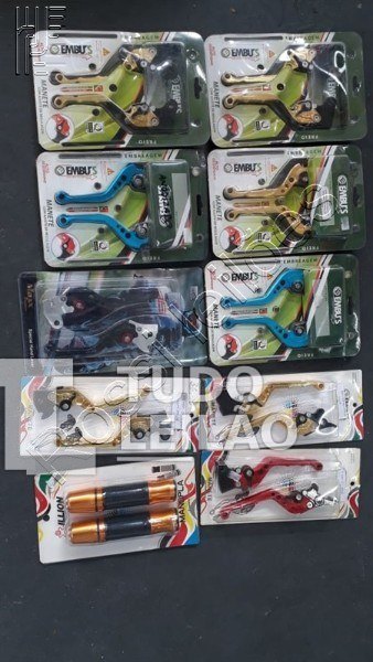 Man Ete De Motos Diversas 6 Pares De Manete De Moto Anodizado 1 Par De Manopla. Produto Sem Uso