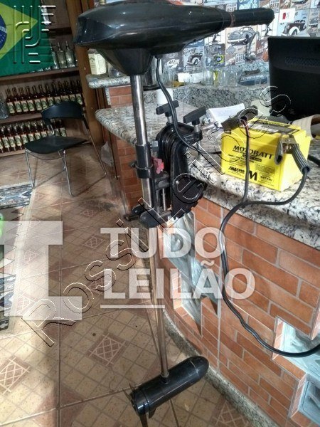 Motor De Popa Elétrico Phantom 54 , C/ Bateria Motobatt Mbtx9U , Regulagem De Altura, Suporte