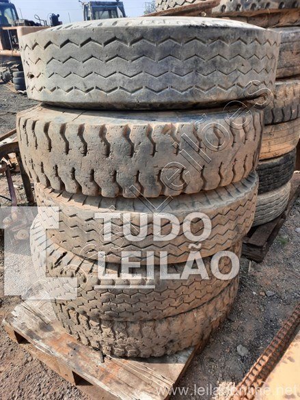 05 Pneus Com Roda Para Caminhão 10.00x20 16 Lonas