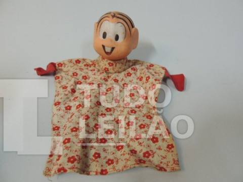 COLEÇÃO TURMA DA MÔNICA - ANTIGO FANTOCHE - SEM MARCA GRAFADA - MÔNICA - MEDE AO TODO 24 CM - MATERIAL DA CABEÇA FEITO EM VINIL - VENDIDO CO...