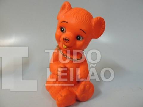ANTIGO URSO EM VINIL - BIMBÃO - ANOS 70 - MEDE 18 CM - O APITO ESTÁ FUNCIONANDO - VENDIDO COMO NAS FOTOS