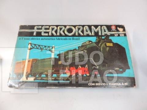 CLÁSSICO FERRORAMA DA ESTRELA - ANOS 80 - XP 100 - FUNCIONANDO - ENGATES DOS TRILHOS ESTÃO PERFEITOS - VENDIDO COMO NAS FOTOS